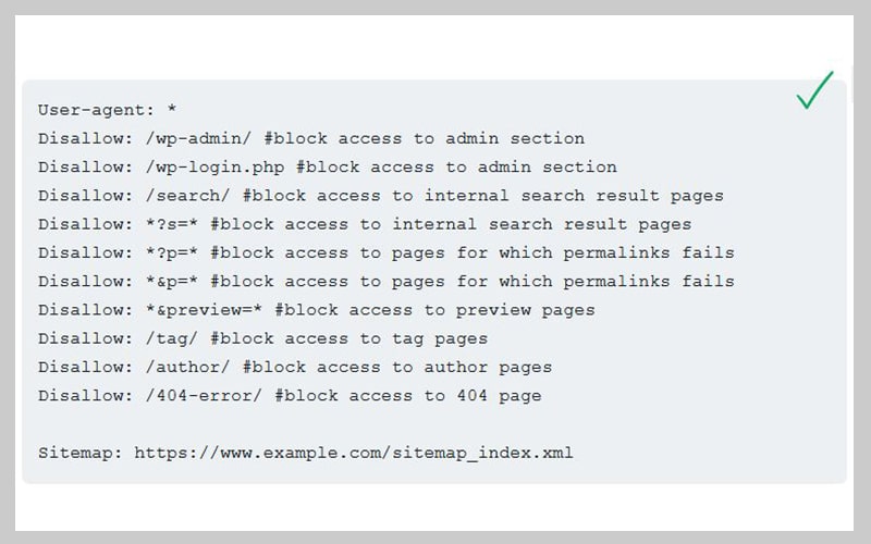 دستورات فایل robots.txt برای یک سایت وردپرسی