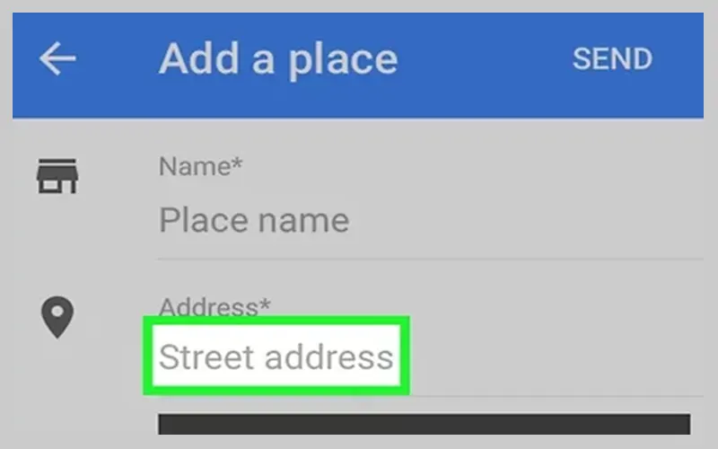 اضافه کردن نام منطقه و خیابان